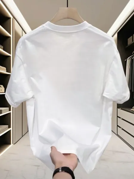 Dior CD Logo Embroidered White T-Shirt - 13
