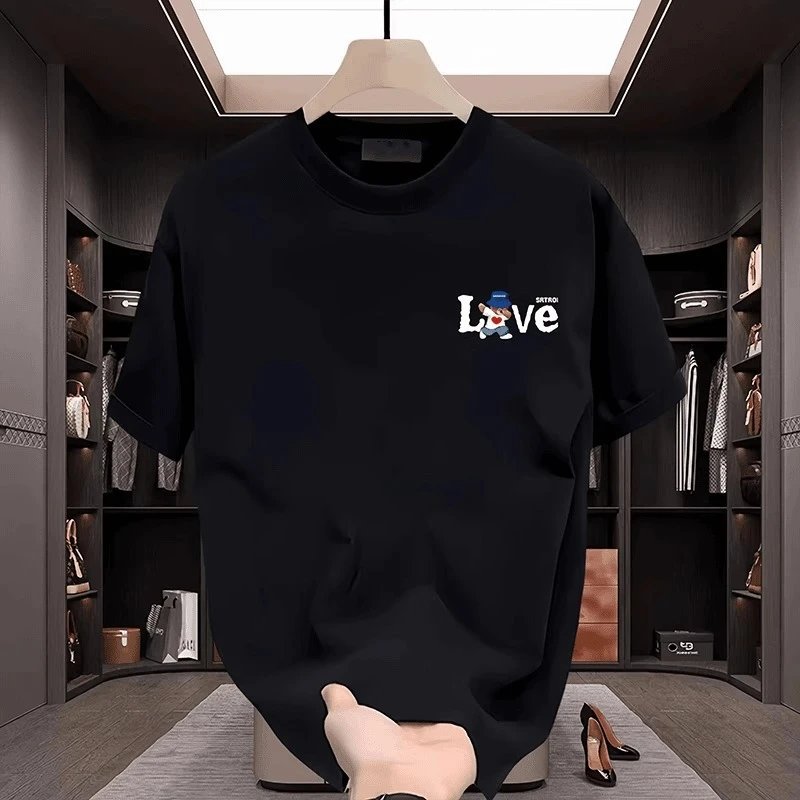 Design Love Graphic Print Black T-Shirt - 2