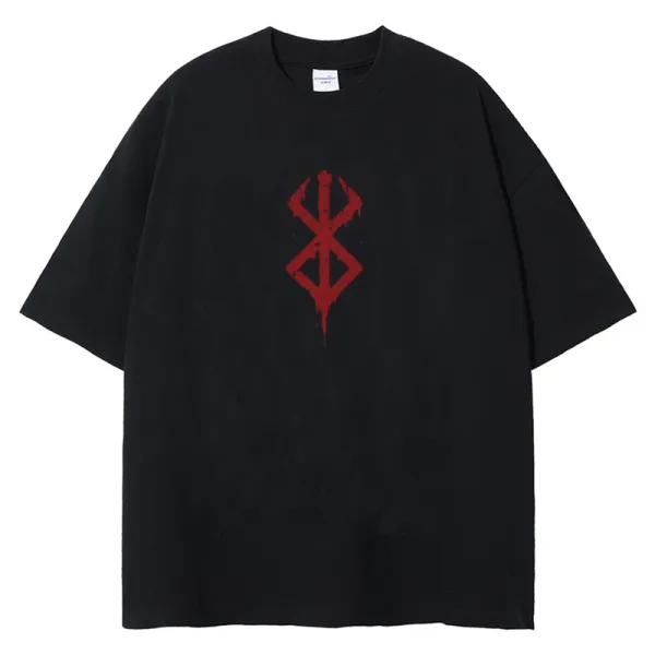 Design Berserk Logo Graphic Oversized T-Shirt Black - 1