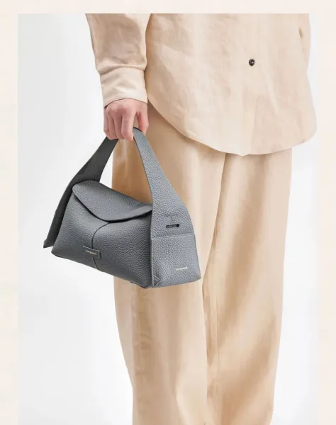 Jacquemus Le Chiquito Gray Pebbled Leather Underarm Bag Shoulder Bags - 18