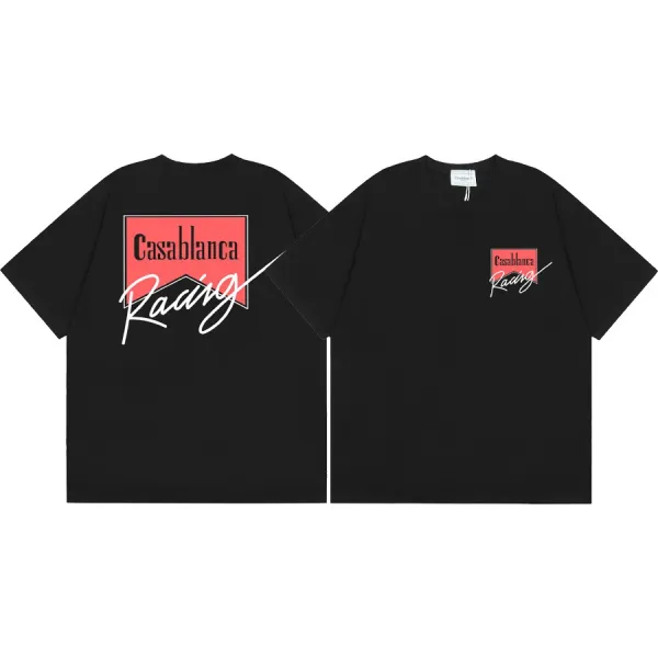 Casablanca Racing Logo Graphic T-Shirt Black - 1