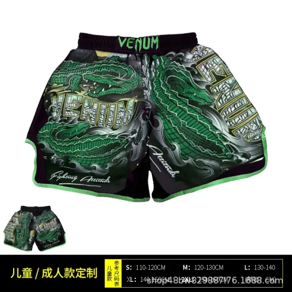 UFC x Venum Venum Sports Black Satin Muay Thai Shorts - 32