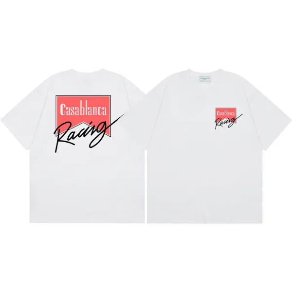 Casablanca Racing Logo T-Shirt White - 1