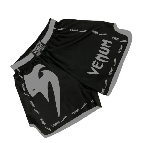 UFC x Venum Venum Sports Black Satin Muay Thai Shorts - 36