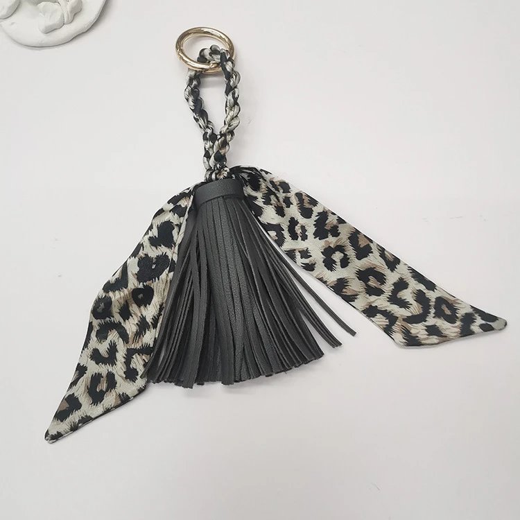 Hermès Silk Scarf Keychain with Blue Tassel and Nautical Print Accessories - 11