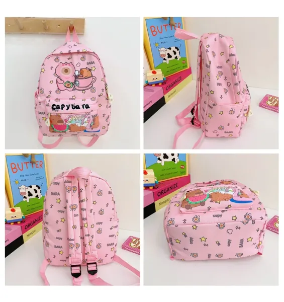 Design Capypara Capybara Print Mini Backpack Blue Mini Backpack - 11