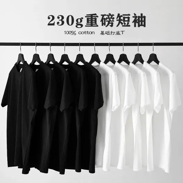 Design Classic Crew Neck Black T-Shirt Tops.t Shirts - 2