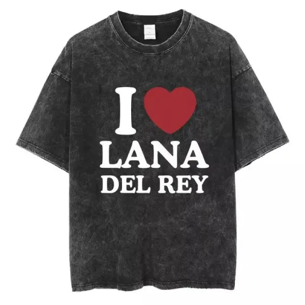 Design I ❤️ Lana Del Rey Acid Wash T-Shirt - 1