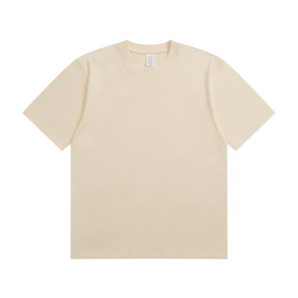 Design Basic Crewneck Beige T-Shirt - 1