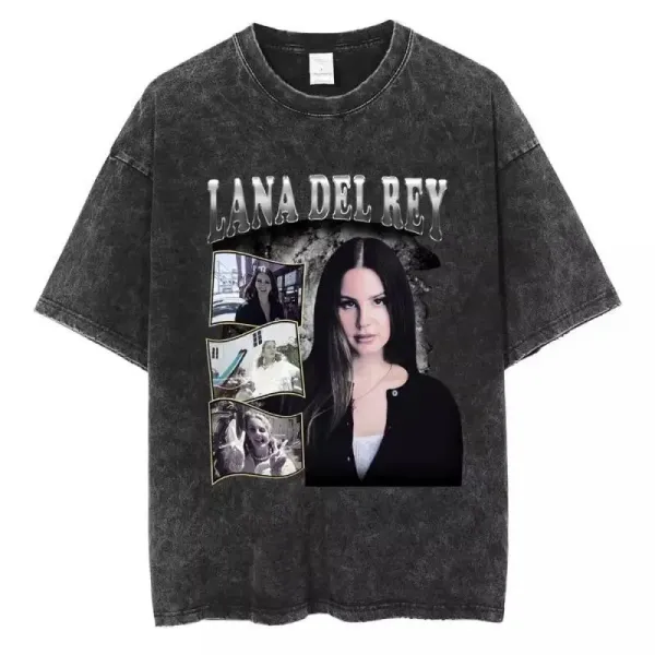 Design Lana Del Rey Graphic Acid Wash T-Shirt T-Shirts - 1