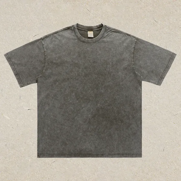 Design Acid Wash Gray T-Shirt - 1