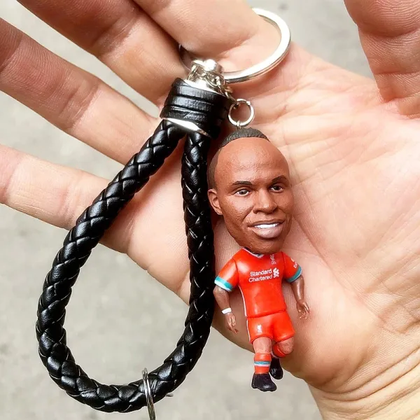 Liverpool FC Mini Figure Keychain Red Black Accessories - 1