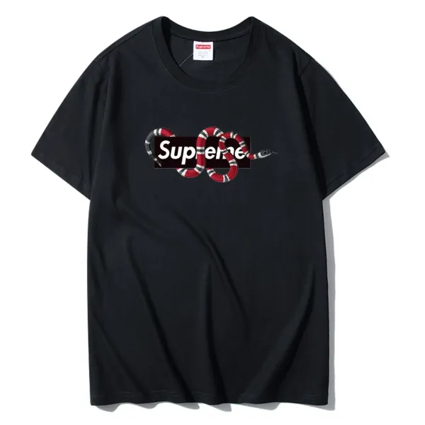 Supreme Snake Box Logo Black T-Shirt - 1