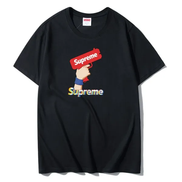 Supreme Gun Logo T-Shirt Black - 1