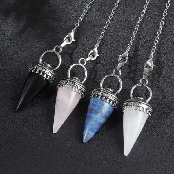 Design Chakra Pendulum Necklace Multicolor Jewelry - 7