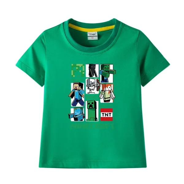 Design Minecraft Graphic Print Pink T-Shirt T-Shirts - 10