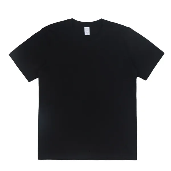 Design Basic Crew Neck Black T-Shirt Tops.t Shirts - 1
