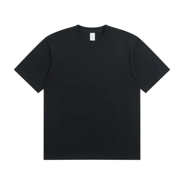 Design Basic Crew Neck Black T-Shirt - 1