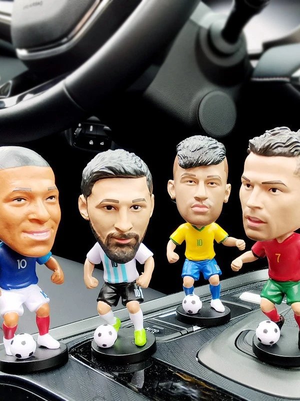 CBF Ronaldinho Bobblehead Figure Yellow / Blue Collectible Accessories - 5