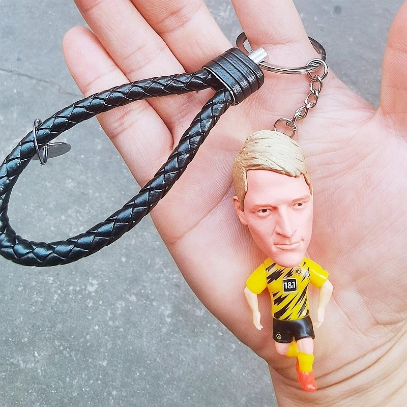 Design PVC Football Player Keychain Set Multicolor Accessories - 7