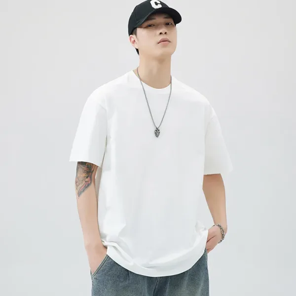 Design Oversized Crewneck T-Shirt White - 1