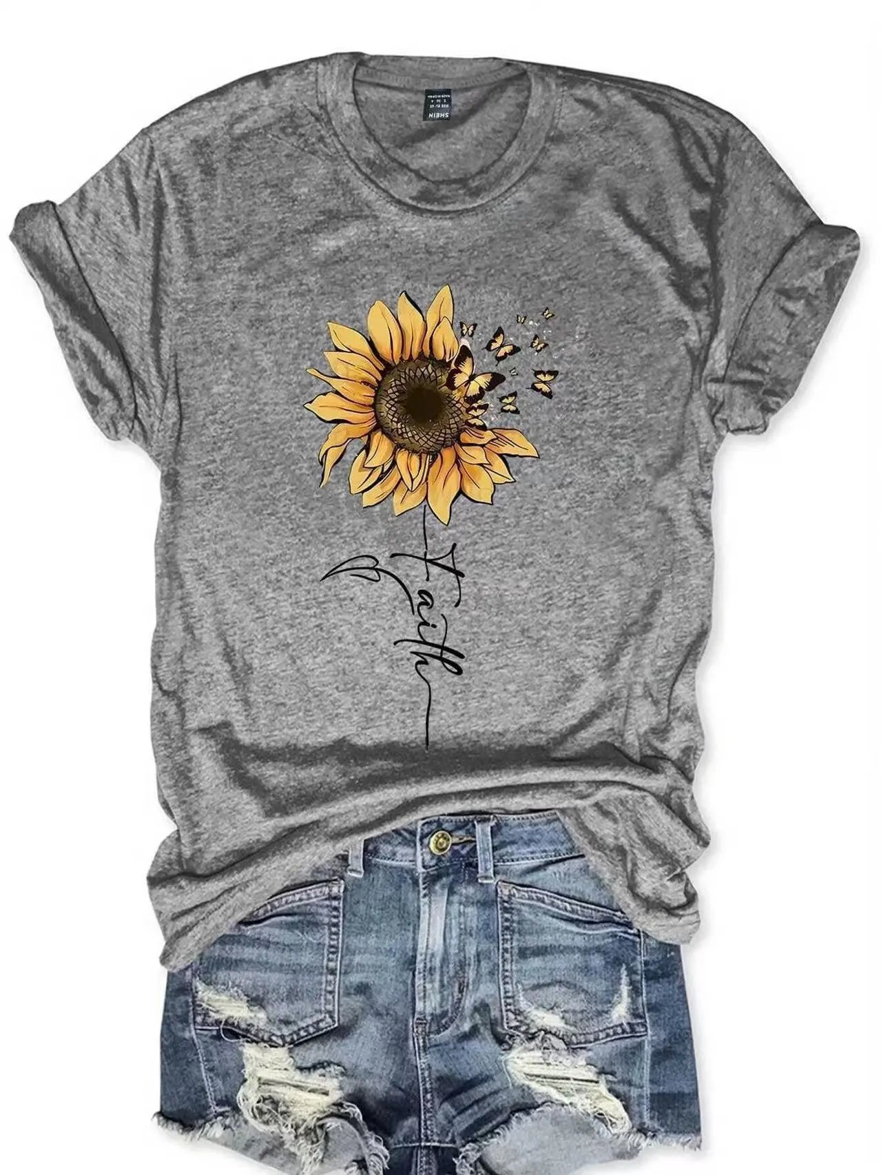 Design 'In My Tia Era' Butterfly Graphic Oversized T-Shirt Pink Tops.t Shirts - 18