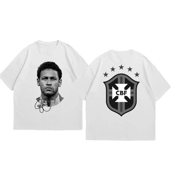 CBF Neymar Signature Graphic T-Shirt White - 1