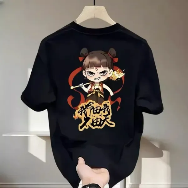 Design Nezha Graphic Print White T-Shirt - 22