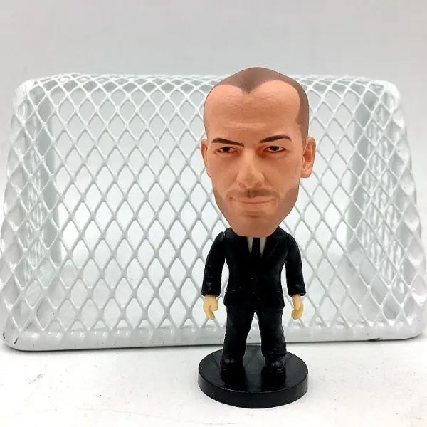Design Zinedine Zidane Bobblehead Figure Black Suit Collectible Figurine Accessories - 1