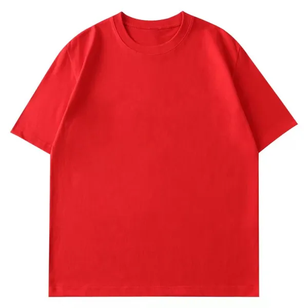 Design Classic Crew Neck Red T-Shirt - 1