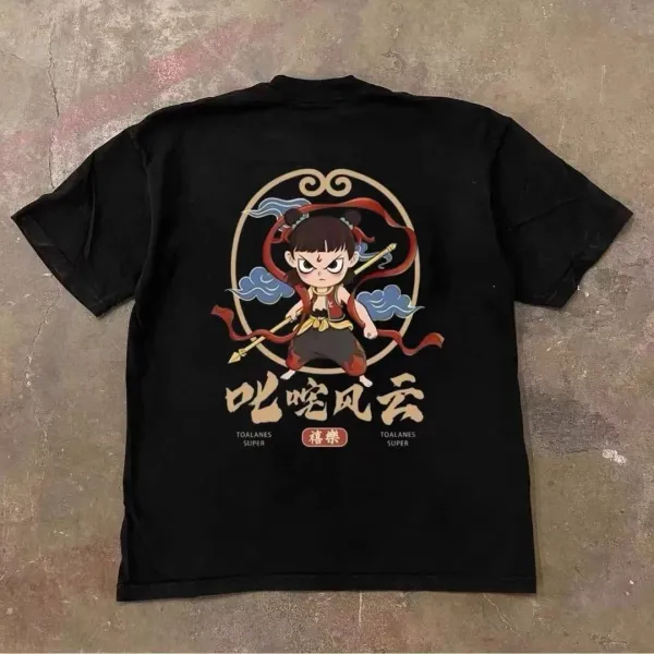 Design Nezha Graphic Print White T-Shirt - 28
