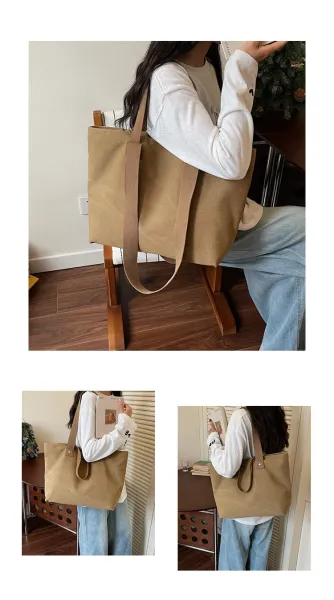 Design Canvas Tote Bag Olive Green Tote Bag - 13