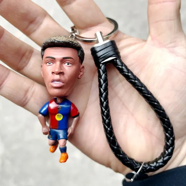 FC Barcelona Custom Player Figurine Keychain Multicolor Accessories - 1