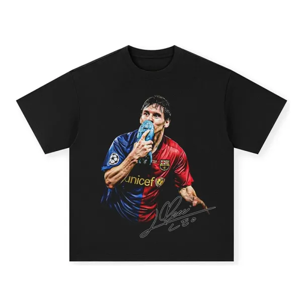 FC Barcelona Lionel Messi Tribute Graphic T-Shirt Black - 1