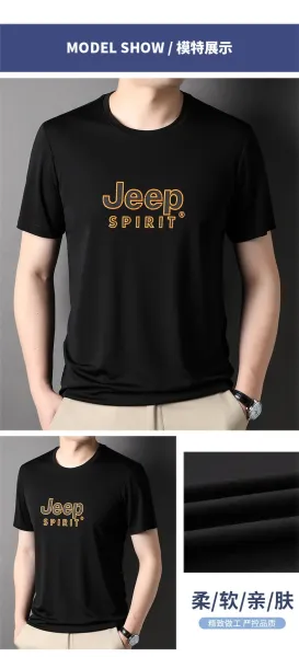 Design Jeep Spirit Graphic Print White T-Shirt T-Shirts - 15