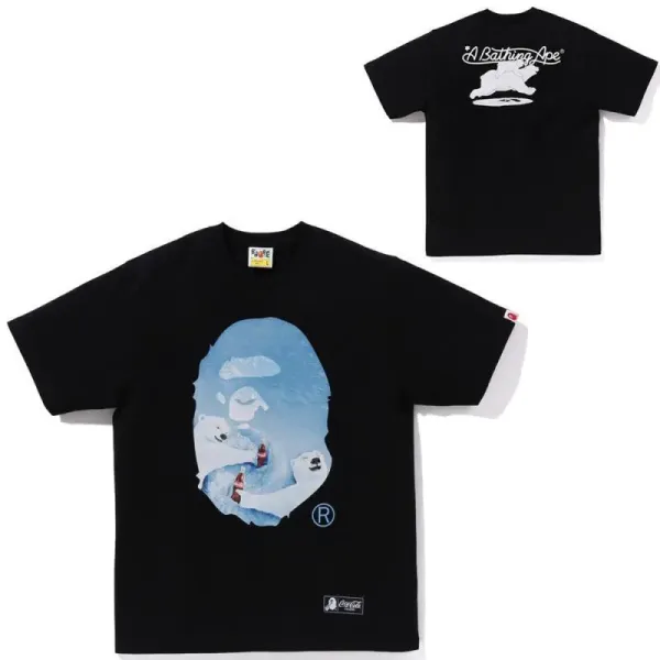 A Bathing Ape Multi-Logo Print White T-Shirt - 8