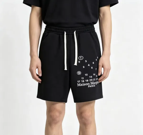 Maison Margiela Numbered Logo Shorts Black - 13