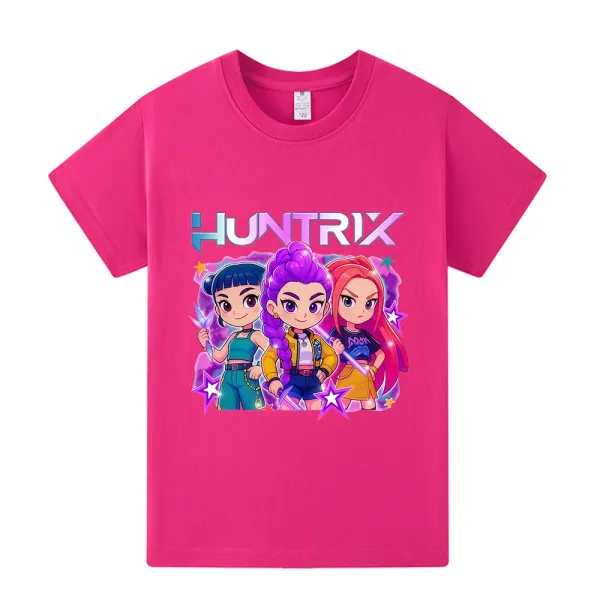 Design Huntrix Graphic Print Pink T-Shirt T-Shirts - 13