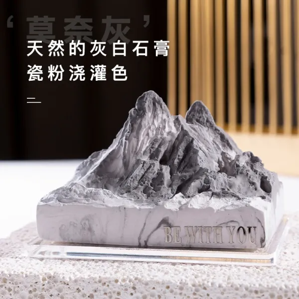Design Mountain Sculpture 'Be With You' Gray Stone Resin Decor Accessories - 1