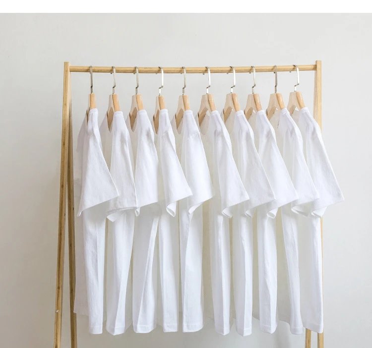 Design Basic Crew Neck White T-Shirt Tops.t Shirts - 2