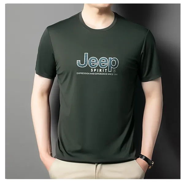 Design Jeep Spirit Graphic Print White T-Shirt T-Shirts - 32