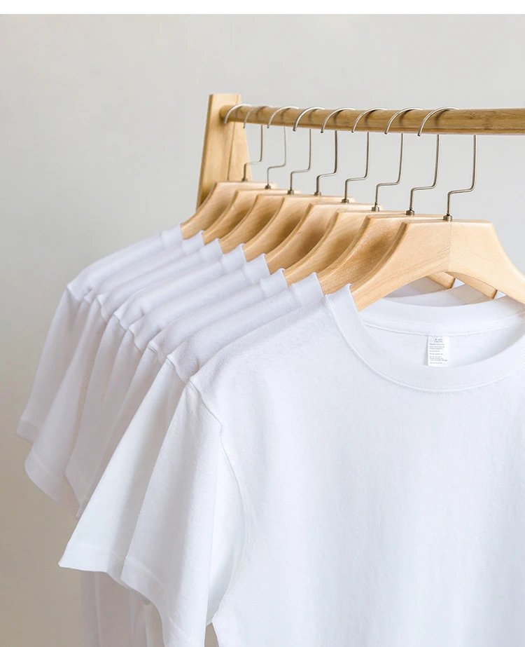 Design Basic Crew Neck White T-Shirt Tops.t Shirts - 3