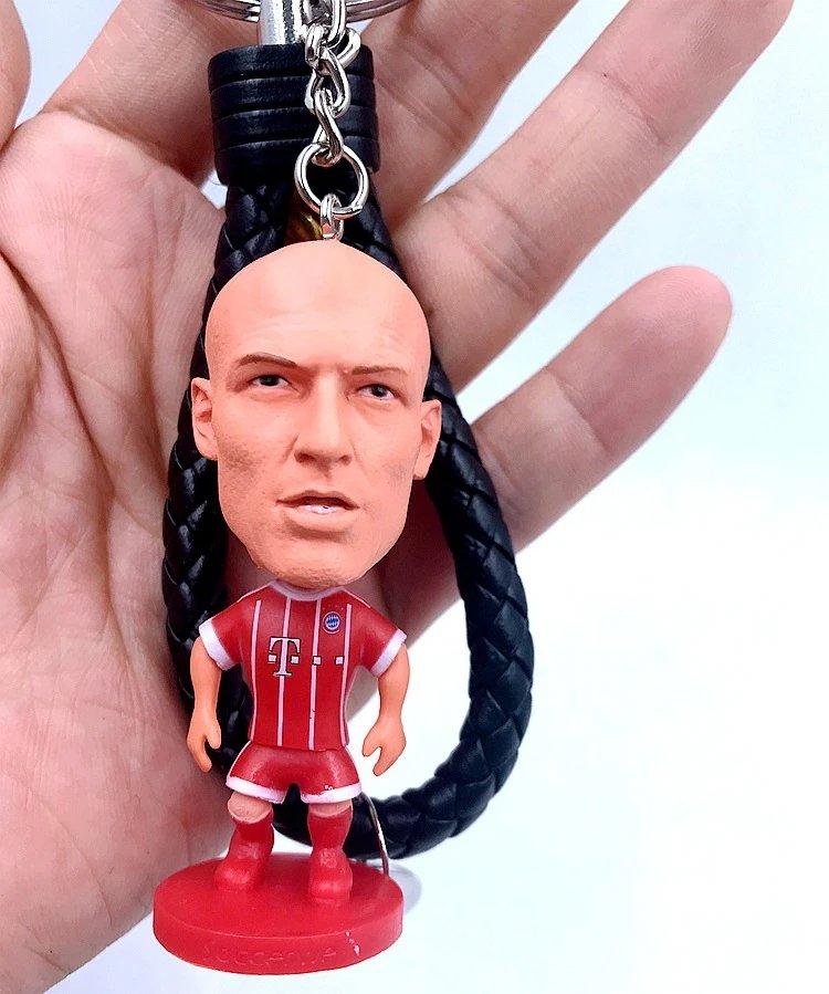 Design PVC Football Player Keychain Set Multicolor Accessories - 15