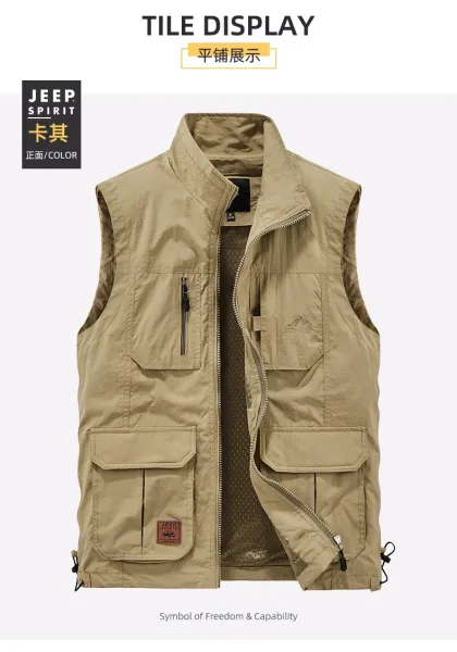 Design Jeep Spirit Utility Vest Navy Outerwear.vest - 10
