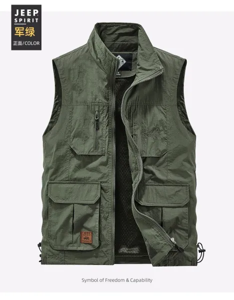 Design Jeep Spirit Utility Vest Navy Outerwear.vest - 14