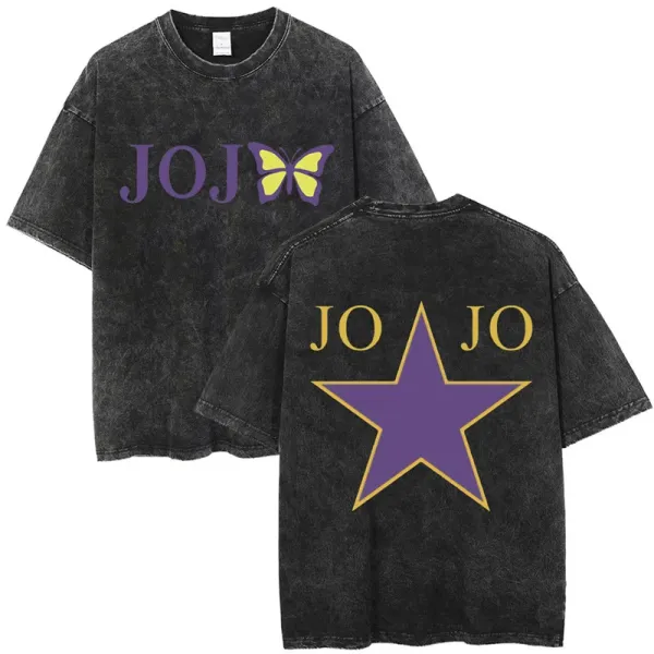 Design JOJ Star Butterfly Acid Wash T-Shirt T-Shirts - 1