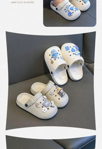 Design Clog Sandals Pink with Charms Kids Casual Footwear - 13