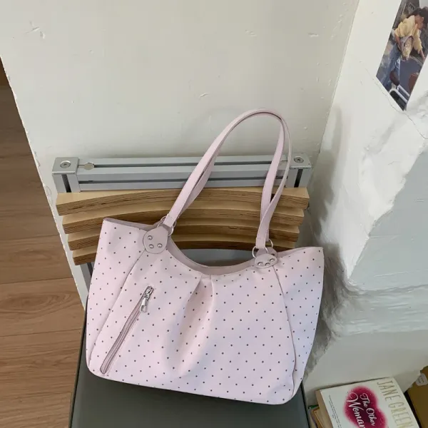 Design Polka Dot Pink Hobo Bag - 1