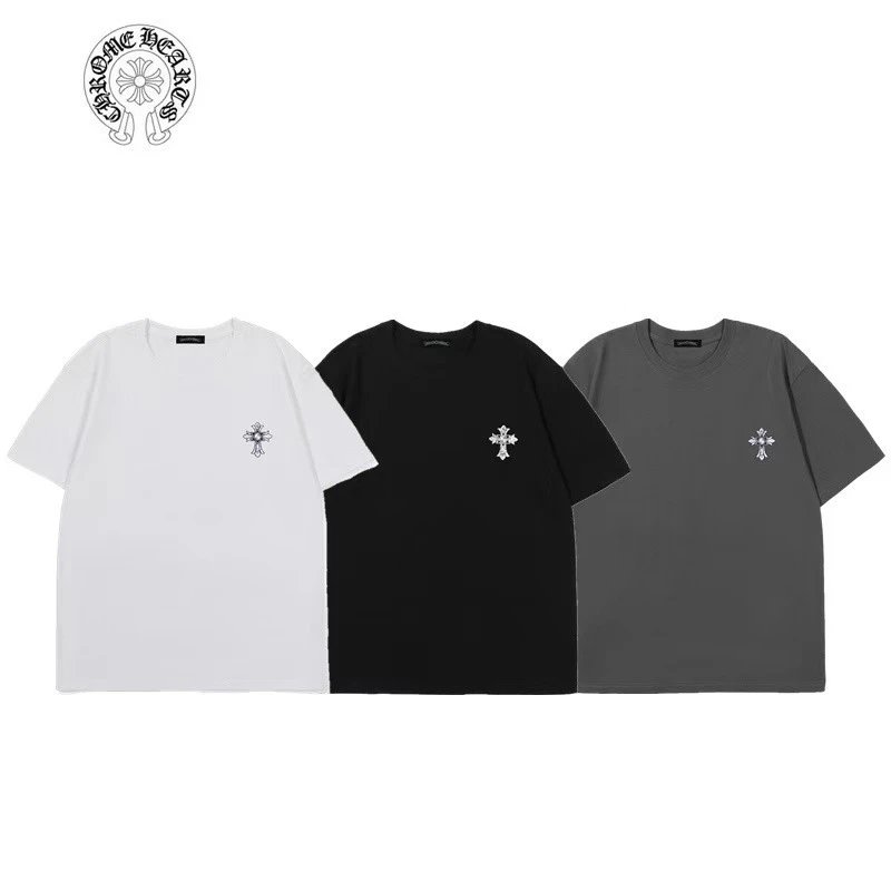 Chrome Hearts Cross Logo Embroidered White T-Shirt - 14
