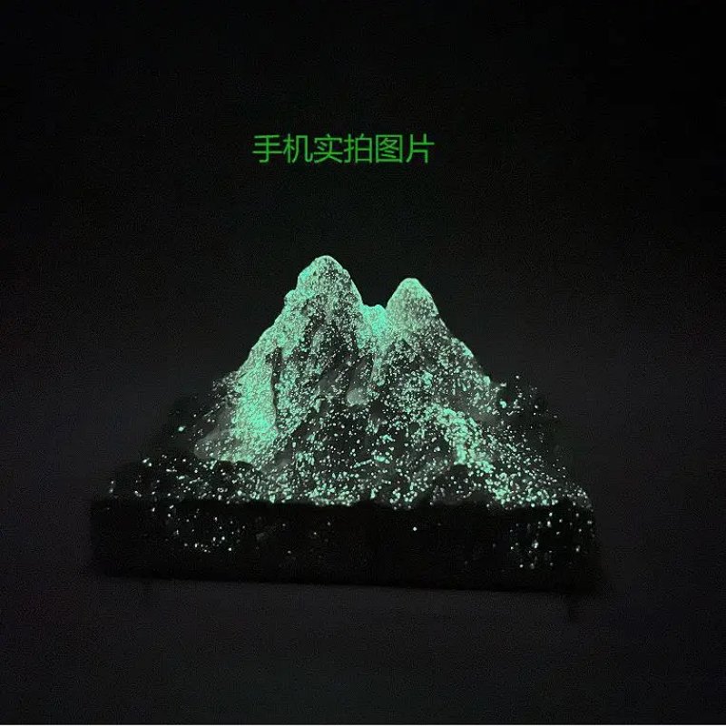 Glow-in-the-Dark Mountain Sculpture Decorative Art Piece